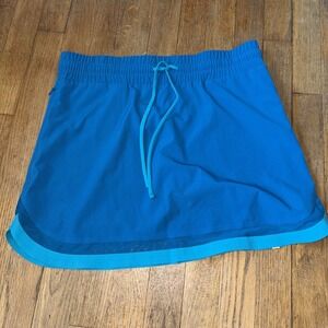 Summersalt Elastic Swim Skirt‎ Blue With Teal Trim Size Med Zippered Pockets